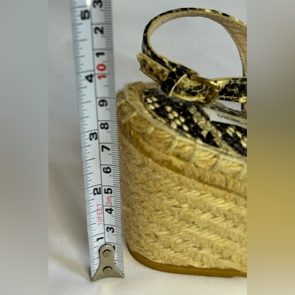 Diane Von Furstenberg Women’s Sylvie Leather Espadrille Wedge Sandals Size 8.5 - Picture 9 of 11